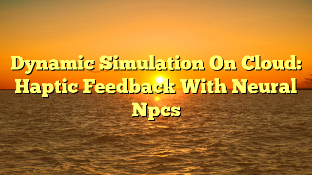 Dynamic Simulation On Cloud: Haptic Feedback With Neural Npcs
